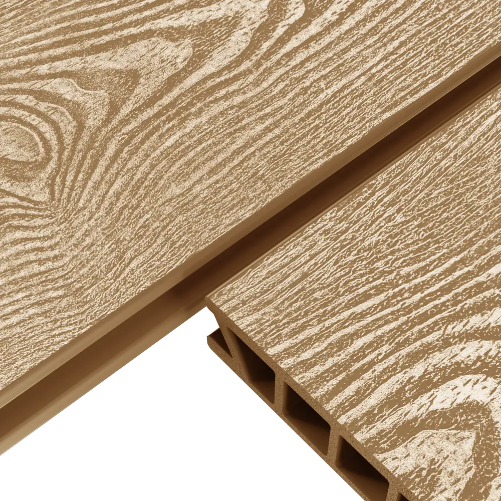 Фото 2 Террасная доска ДПК Holzhof Classic цвет Коричневый 3000x153x28 мм 0.459 м²
