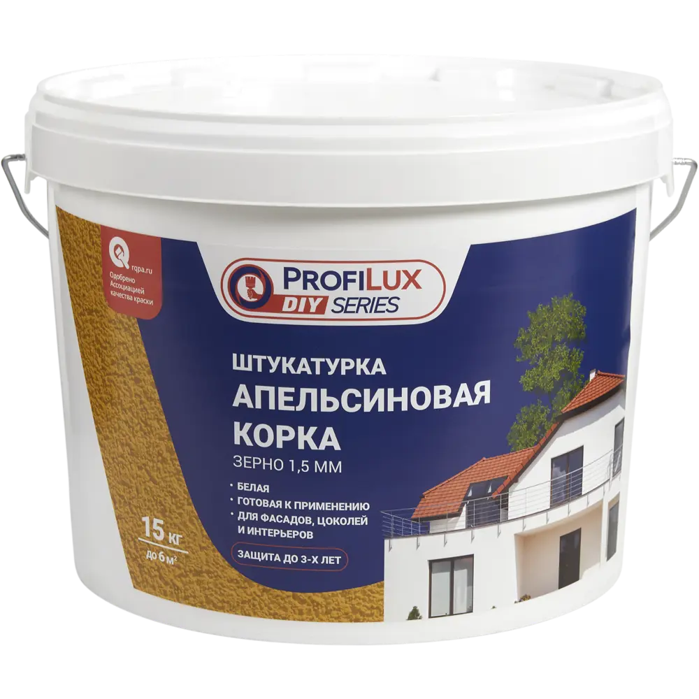 Фото 2 Штукатурка Profilux апельсиновая корка 15 кг Фото 2 Штукатурка Profilux апельсиновая корка 15 кг