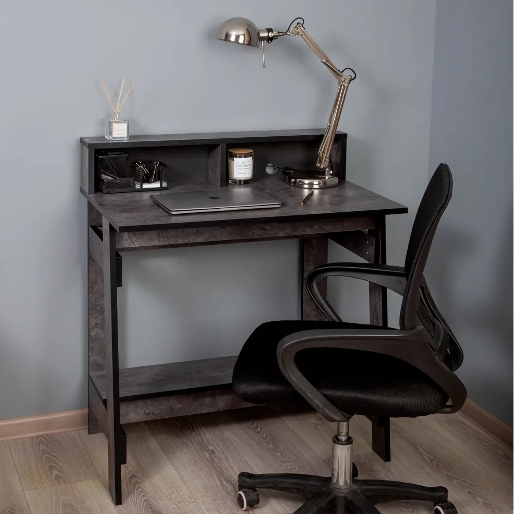 Фото 5 Письменный стол Letta L3877.25Ч/01 78x90x50.4 см ЛДСП цвет темно-серый