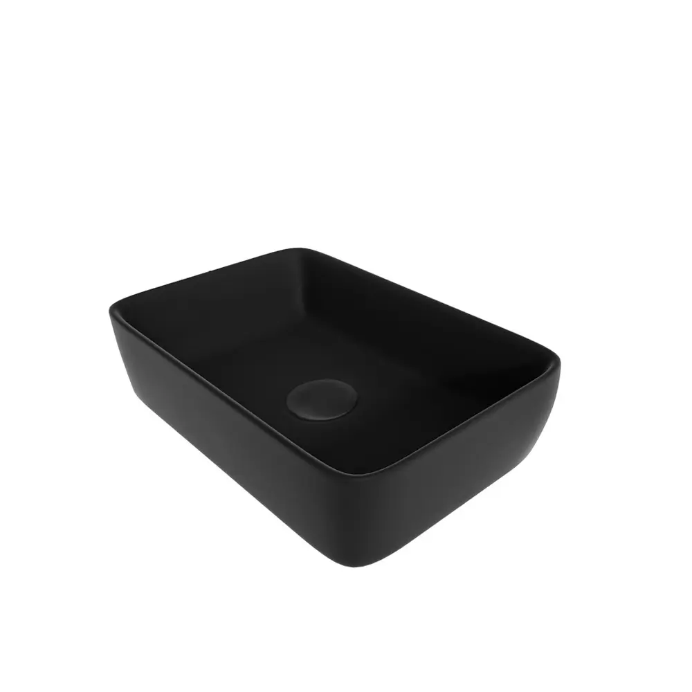 Фото 5 Раковина для ванной накладная Teymi Helmi 50 черная матовая в комплекте смеситель высокий хром F12938