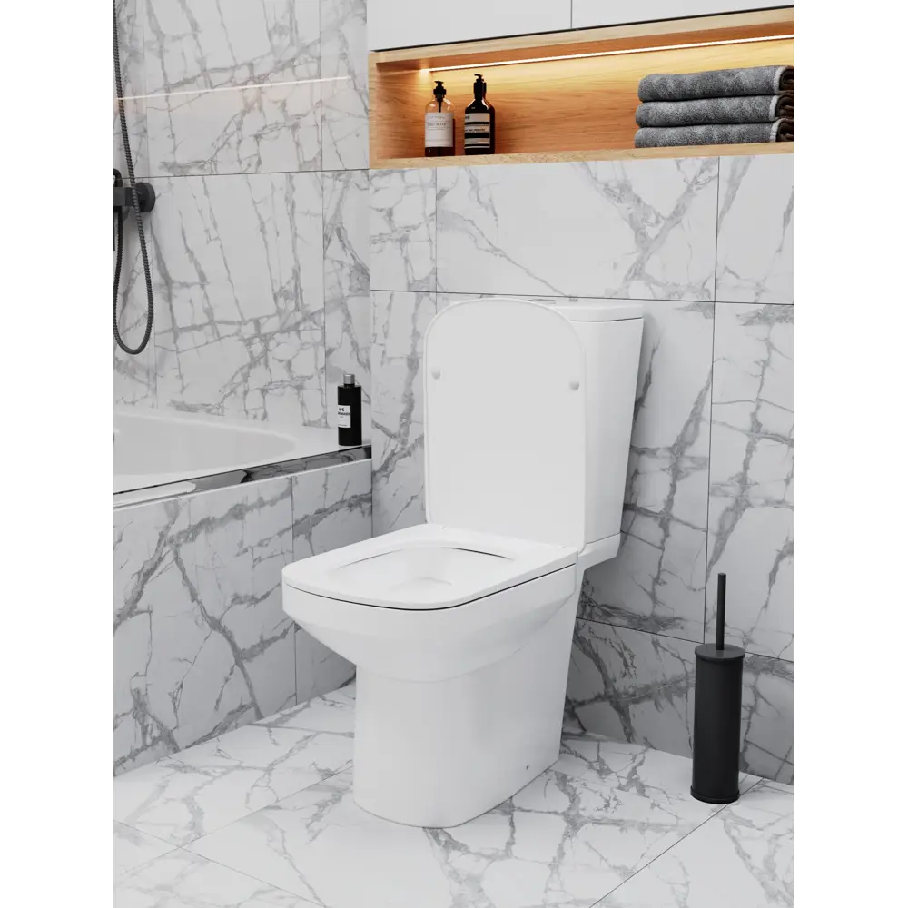 Фото 3 Унитаз-компакт Enio Vicino EN3250092 безободковый с микролифтом Фото 3 Унитаз-компакт Enio Vicino EN3250092 безободковый с микролифтом