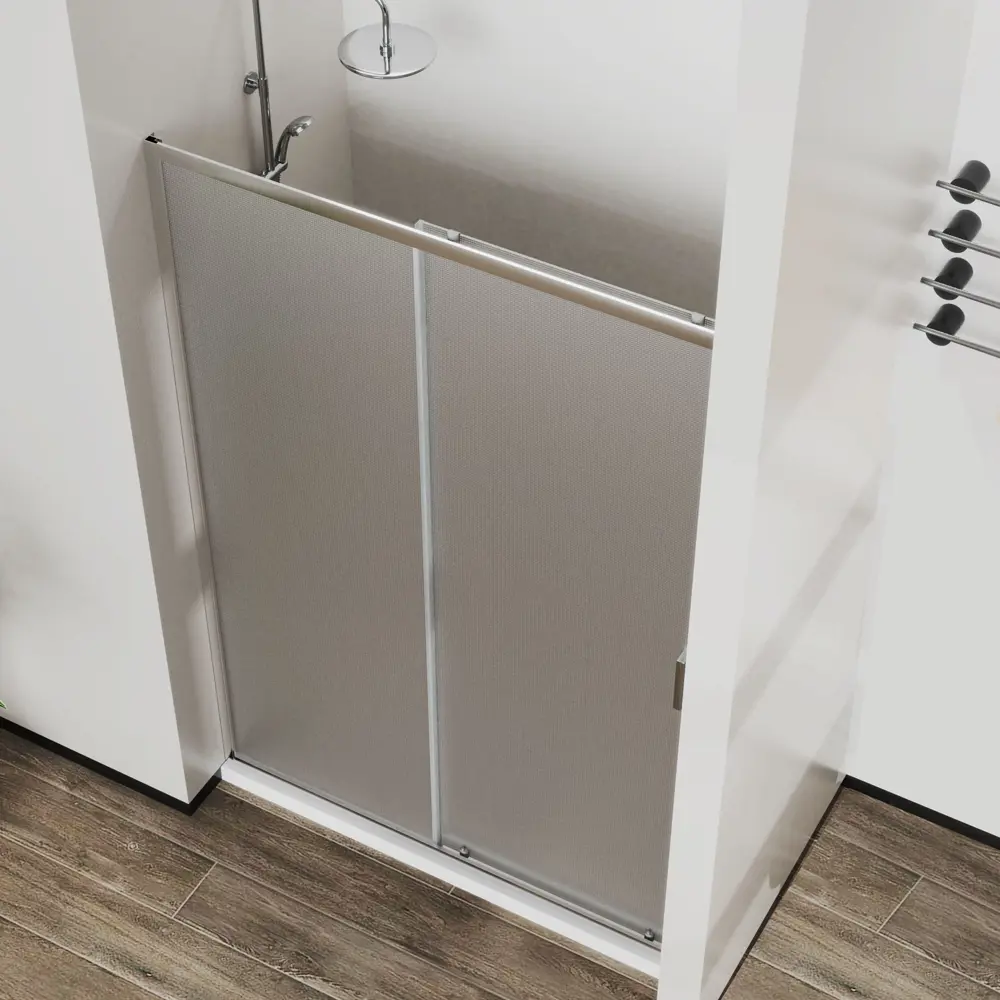 Фото 3 Душевая дверь Vincea VDS-5CT130MT 130см эффект стекла рифленый раздвижной Фото 3 Душевая дверь Vincea VDS-5CT130MT 130см эффект стекла рифленый раздвижной