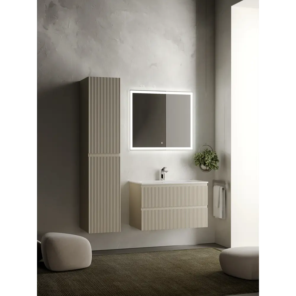 Фото 5 Тумба под раковину Sancos Snob R Beige Soft SNR80CE подвесная 79см цвет бежевый