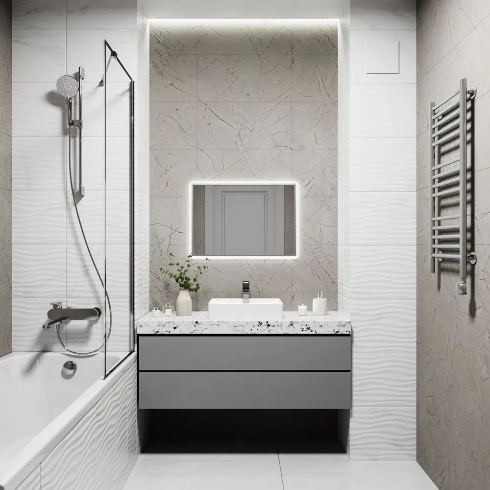 Фото 3 Зеркало со встроенной подсветкой One mirror 6050ссх 50x60 см Фото 3 Зеркало со встроенной подсветкой One mirror 6050ссх 50x60 см