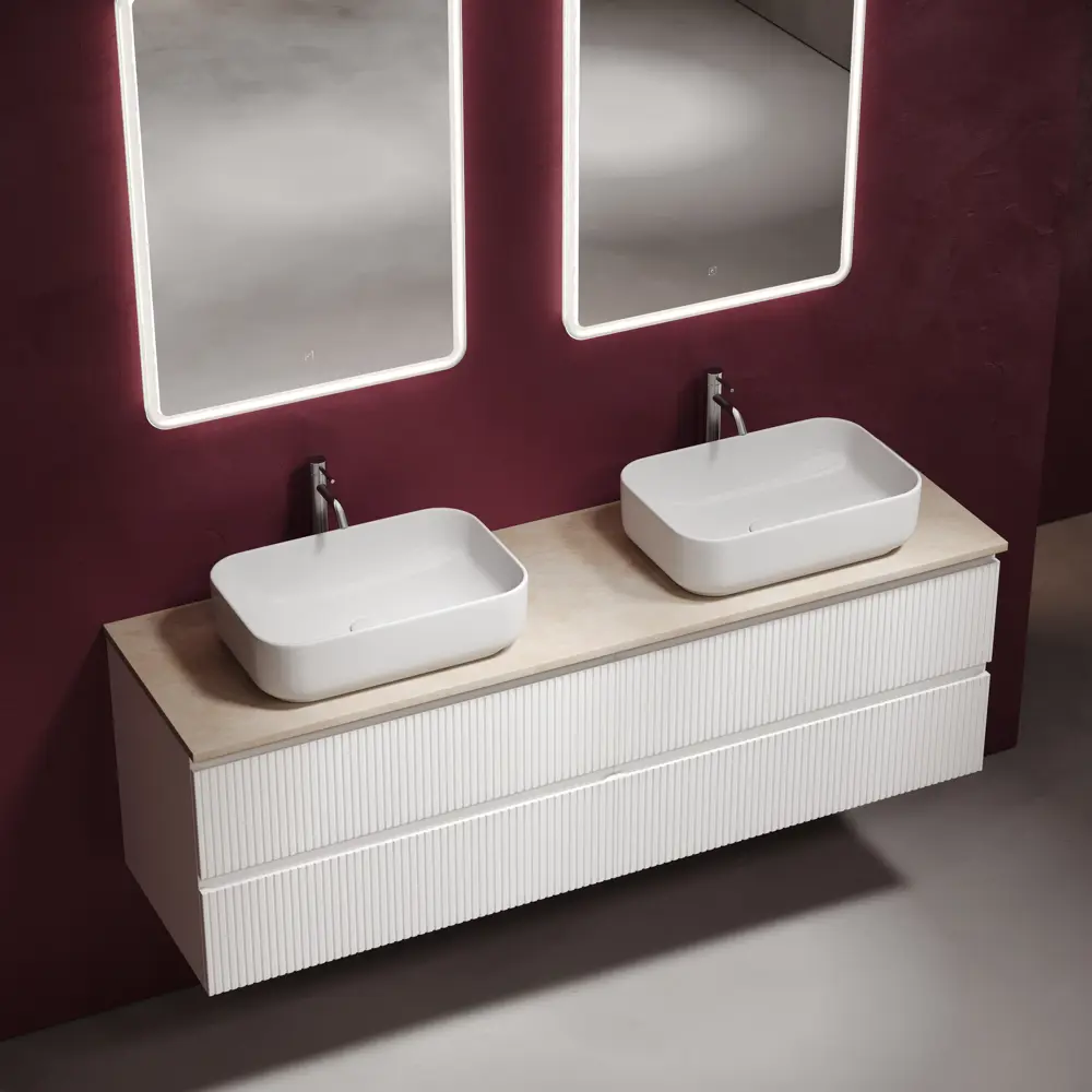 Фото 8 Столешница в ванную Sancos TT160A2X 160x46см Керамика цвет бежевый Фото 8 Столешница в ванную Sancos TT160A2X 160x46см Керамика цвет бежевый