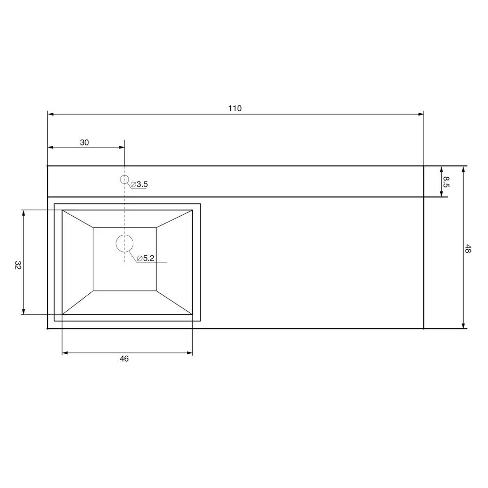 Фото 6 Тумба с раковиной RUVANN DUET 50 раковина Персона 110 левая в ванную напольная цвет белый Фото 6 Тумба с раковиной RUVANN DUET 50 раковина Персона 110 левая в ванную напольная цвет белый