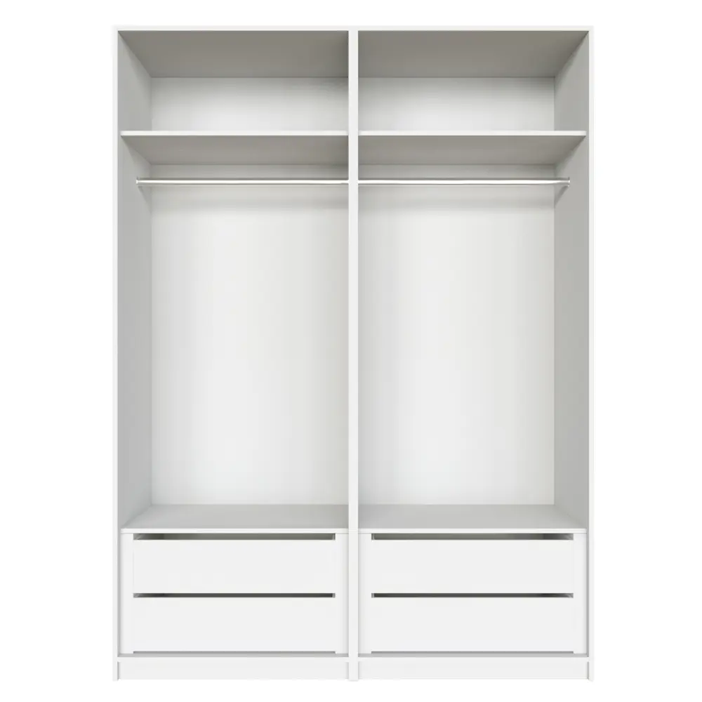 Фото 3 Шкаф распашной Мебельная компания е1 LCK_GL_SH_1000_S 162x220x52.5 см ЛДСП цвет белый снег Фото 3 Шкаф распашной Мебельная компания е1 LCK_GL_SH_1000_S 162x220x52.5 см ЛДСП цвет белый снег