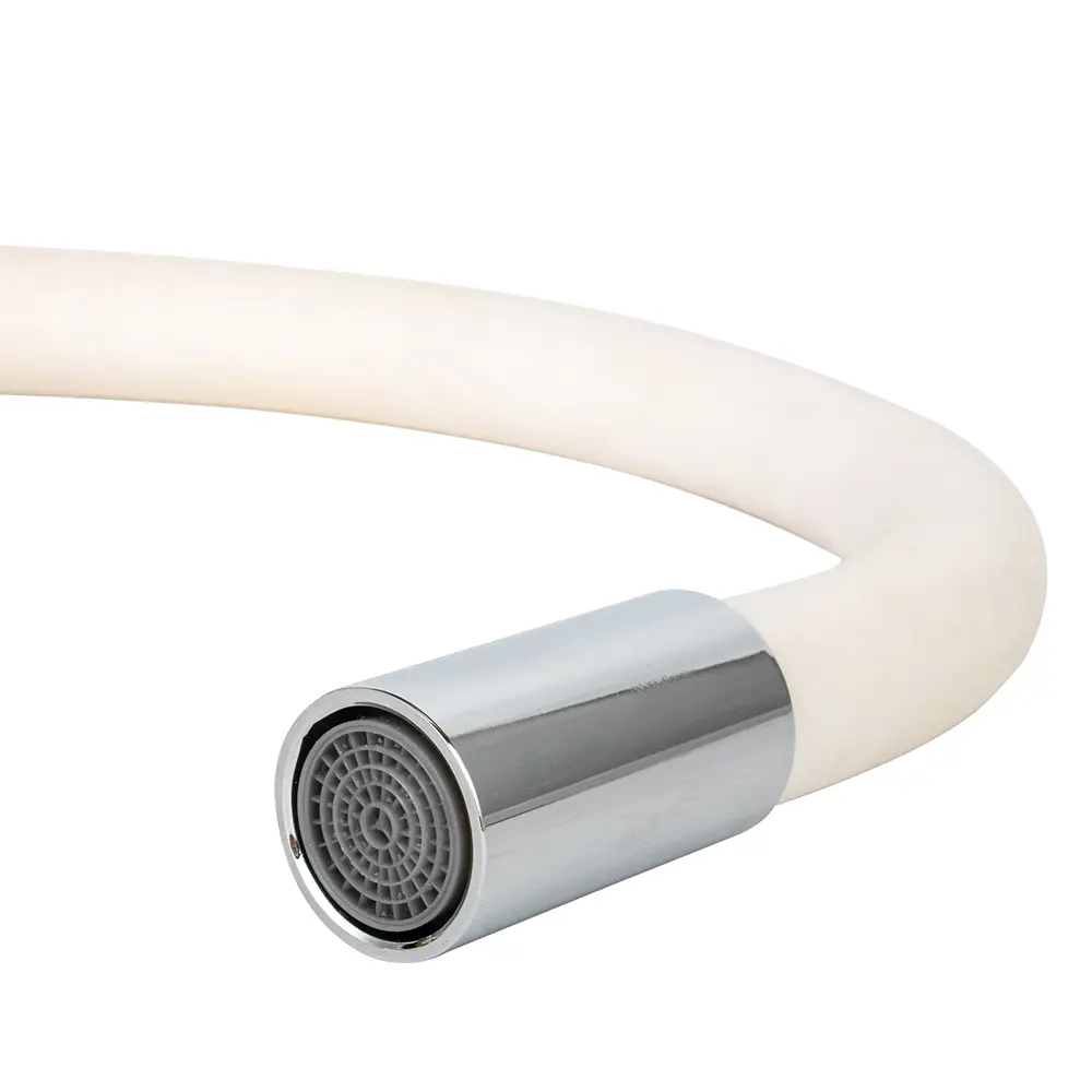 Фото 2 Смеситель для кухни Roegen RG014W гибкий излив 24 см цвет белый