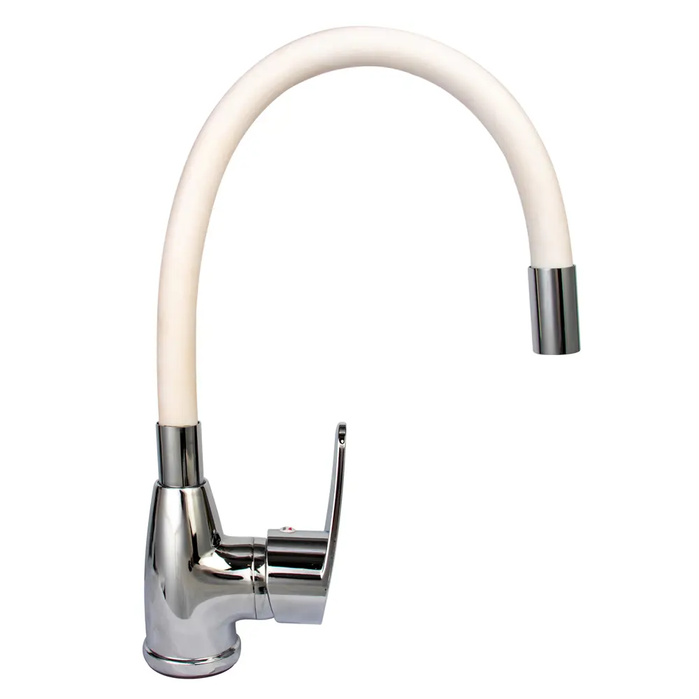 Фото Смеситель для кухни Roegen RG014W гибкий излив 24 см цвет белый