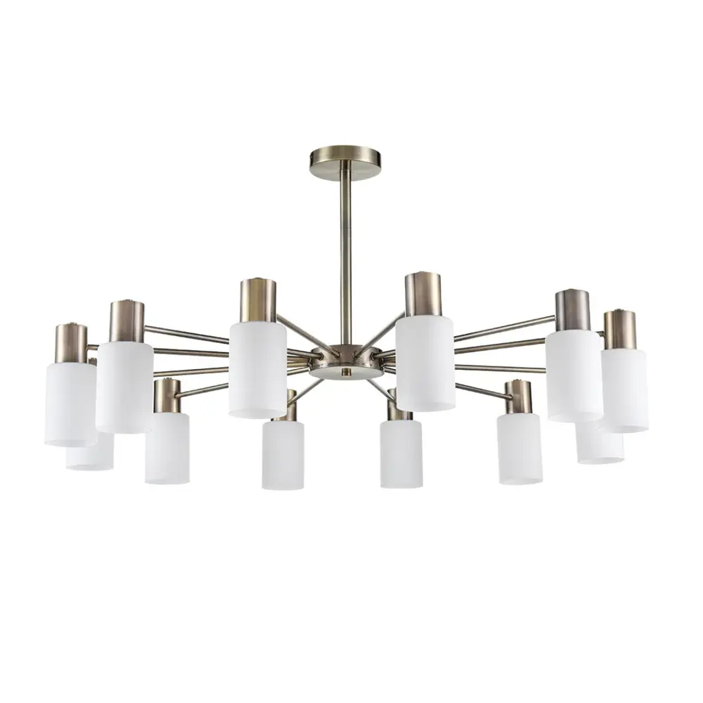 Фото Люстра на штанге Lumion Comfi 8100/12c 12 ламп 24 м² цвет коричневый Фото Люстра на штанге Lumion Comfi 8100/12c 12 ламп 24 м² цвет коричневый