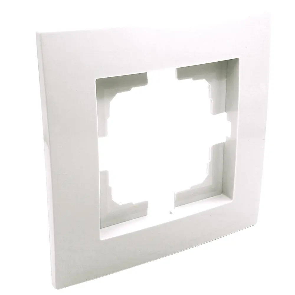 Фото 2 Рамка для розеток и выключателей Bylectrica Новый Стиль 1 пост цвет перламутр