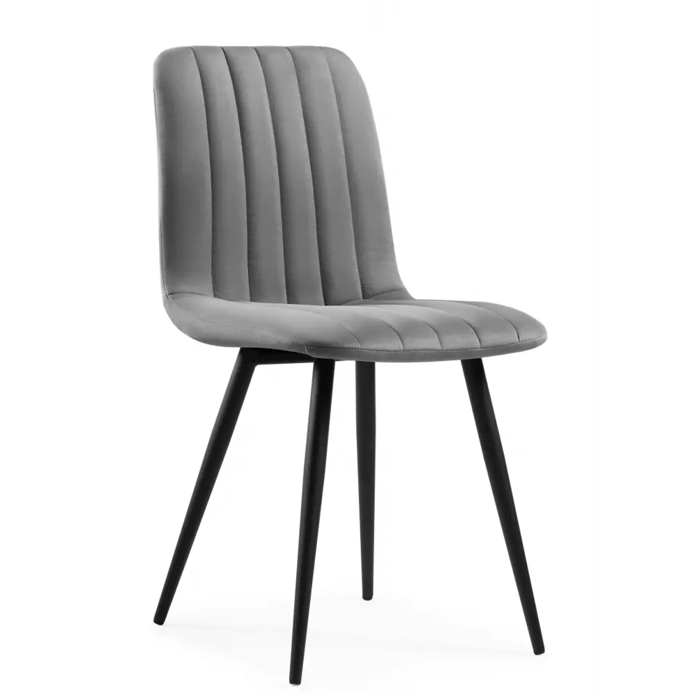 Фото Стул Notta 560288 43x85x48 см велюр цвет серый Фото Стул Notta 560288 43x85x48 см велюр цвет серый