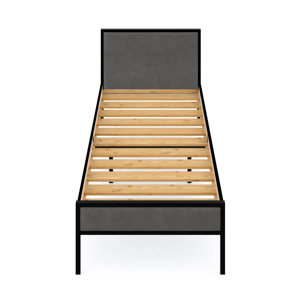 Фото 3 Кровать Solarius kr80loft-obiv-rs17-black Кровать Лофт реечное 85 x 90 x 206 см дсп цвет темно-серый/черный Фото 3 Кровать Solarius kr80loft-obiv-rs17-black Кровать Лофт реечное 85 x 90 x 206 см дсп цвет темно-серый/черный