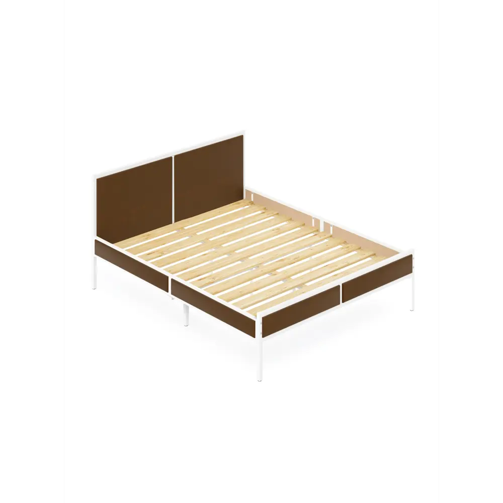 Фото 2 Кровать Solarius kr140loft-obiv-rs9-white Кровать Лофт реечное 145 x 90 x 206 см дсп цвет коричневый/белый Фото 2 Кровать Solarius kr140loft-obiv-rs9-white Кровать Лофт реечное 145 x 90 x 206 см дсп цвет коричневый/белый