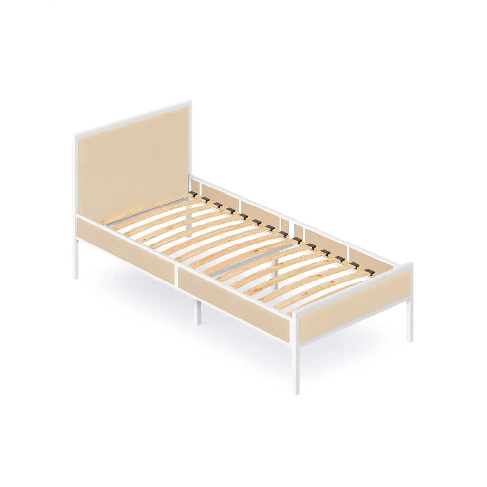 Фото 2 Кровать Solarius kr90loft-obiv-rs3-white-orto Кровать Лофт орто 95 x 90 x 206 см дсп цвет бежевый/белый Фото 2 Кровать Solarius kr90loft-obiv-rs3-white-orto Кровать Лофт орто 95 x 90 x 206 см дсп цвет бежевый/белый