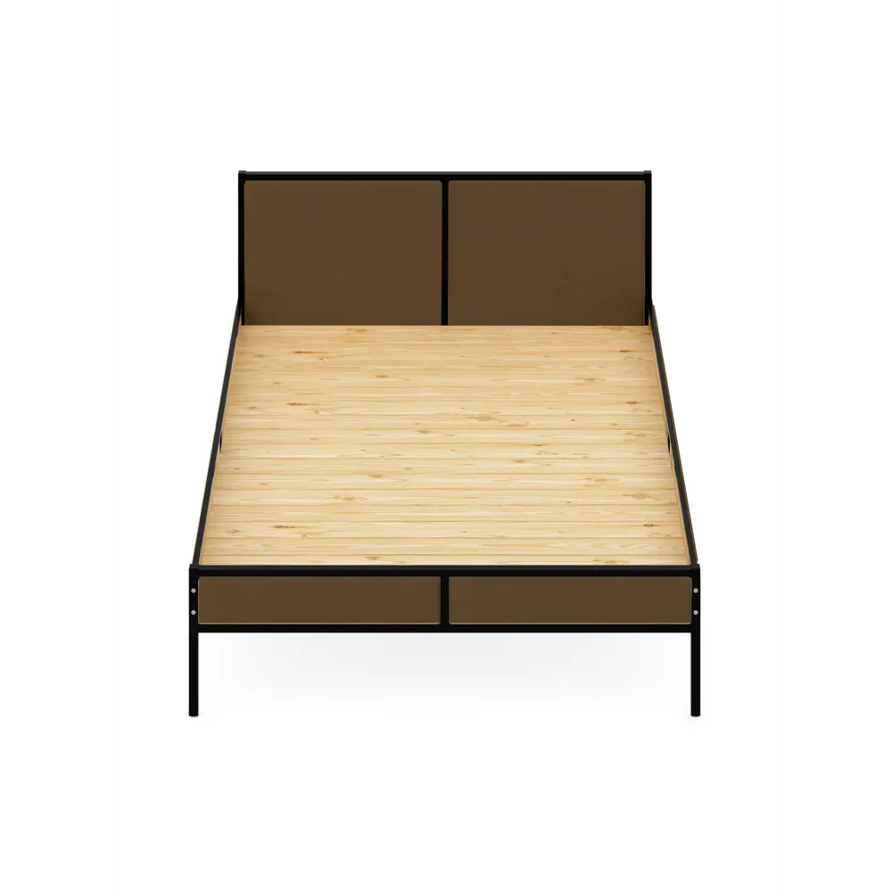 Фото 3 Кровать Solarius kr140loft-obiv-rs9-black-full Кровать Лофт сплошное 145 x 90 x 206 см дсп цвет коричневый/черный Фото 3 Кровать Solarius kr140loft-obiv-rs9-black-full Кровать Лофт сплошное 145 x 90 x 206 см дсп цвет коричневый/черный