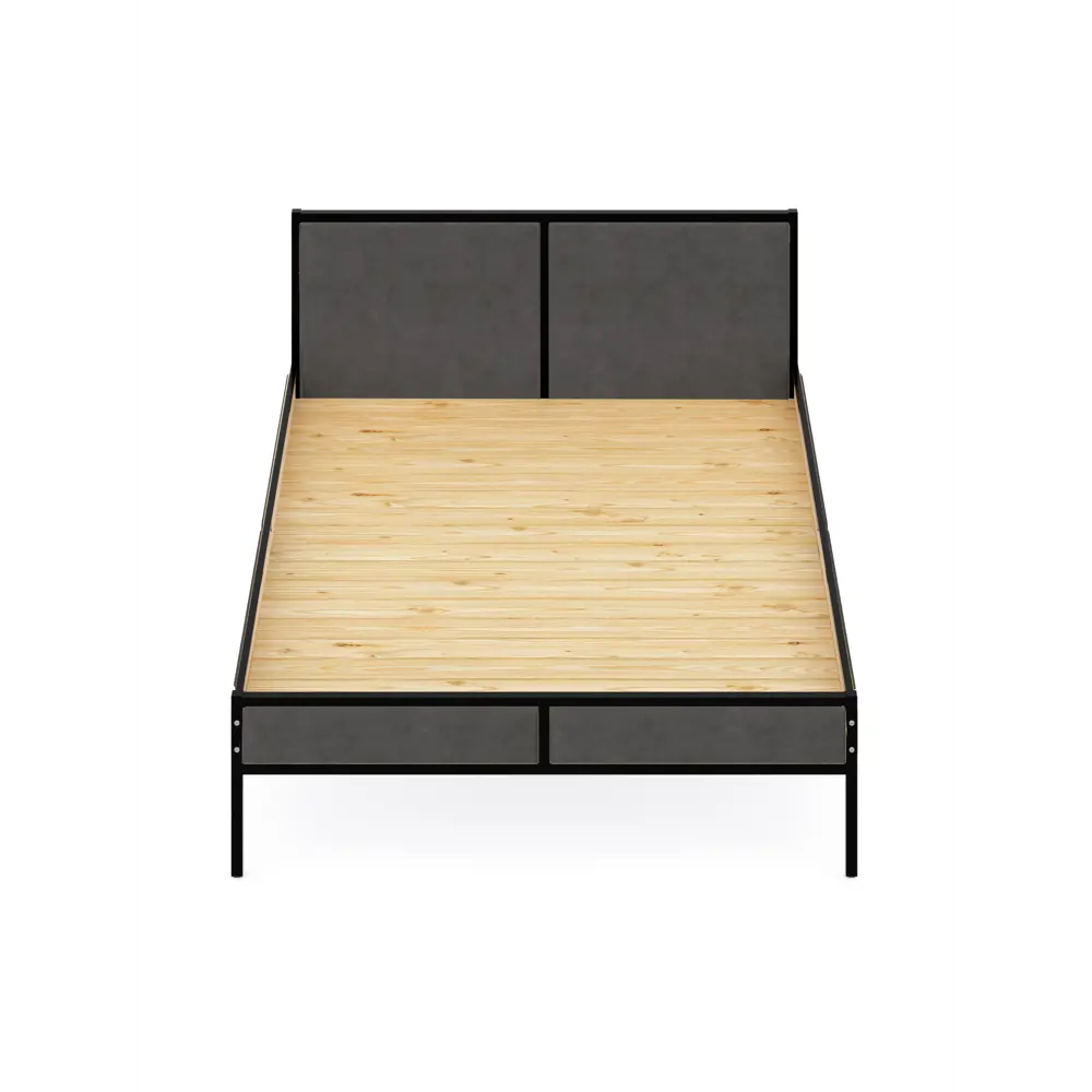 Фото 3 Кровать Solarius kr120loft-obiv-rs17-black-full Кровать Лофт сплошное 125 x 90 x 206 см дсп цвет темно-серый/черный Фото 3 Кровать Solarius kr120loft-obiv-rs17-black-full Кровать Лофт сплошное 125 x 90 x 206 см дсп цвет темно-серый/черный