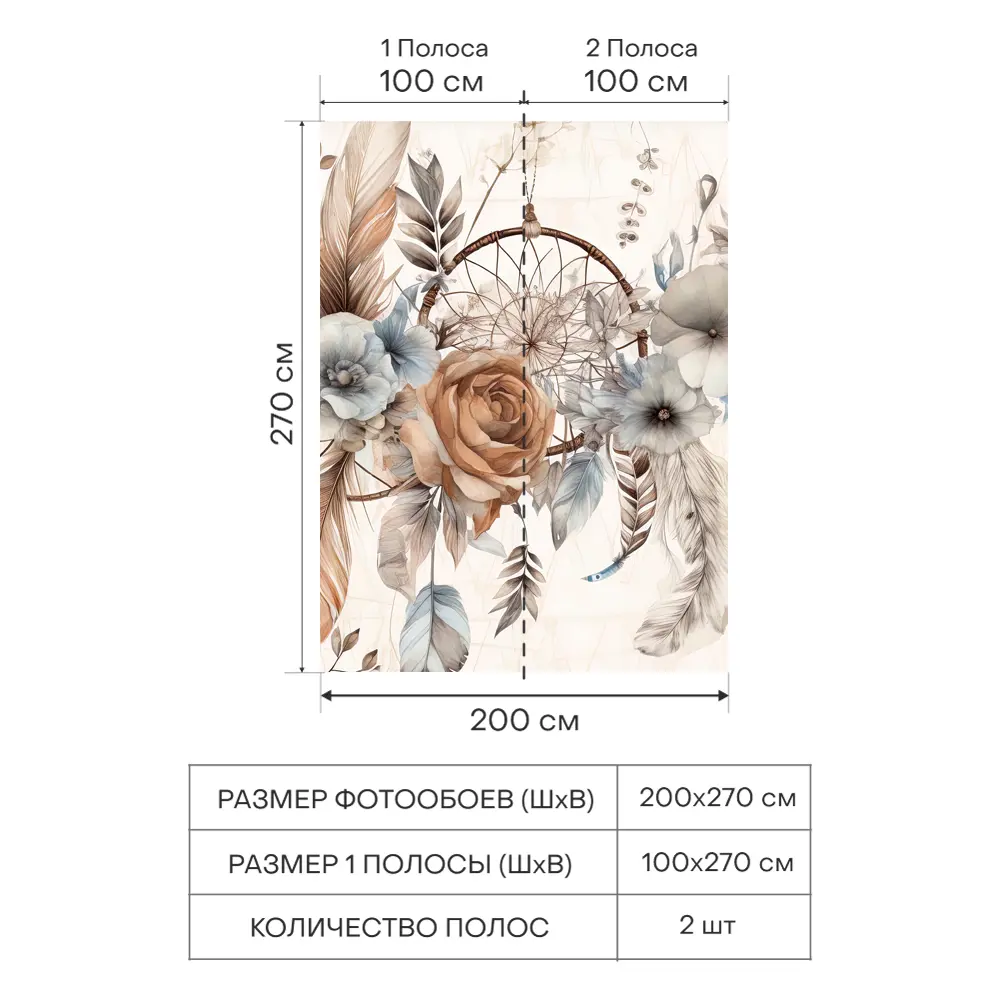 Фото 3 Фотообои флизелиновые Urban Style Ловец снов UST2822, 200x270 см Фото 3 Фотообои флизелиновые Urban Style Ловец снов UST2822, 200x270 см