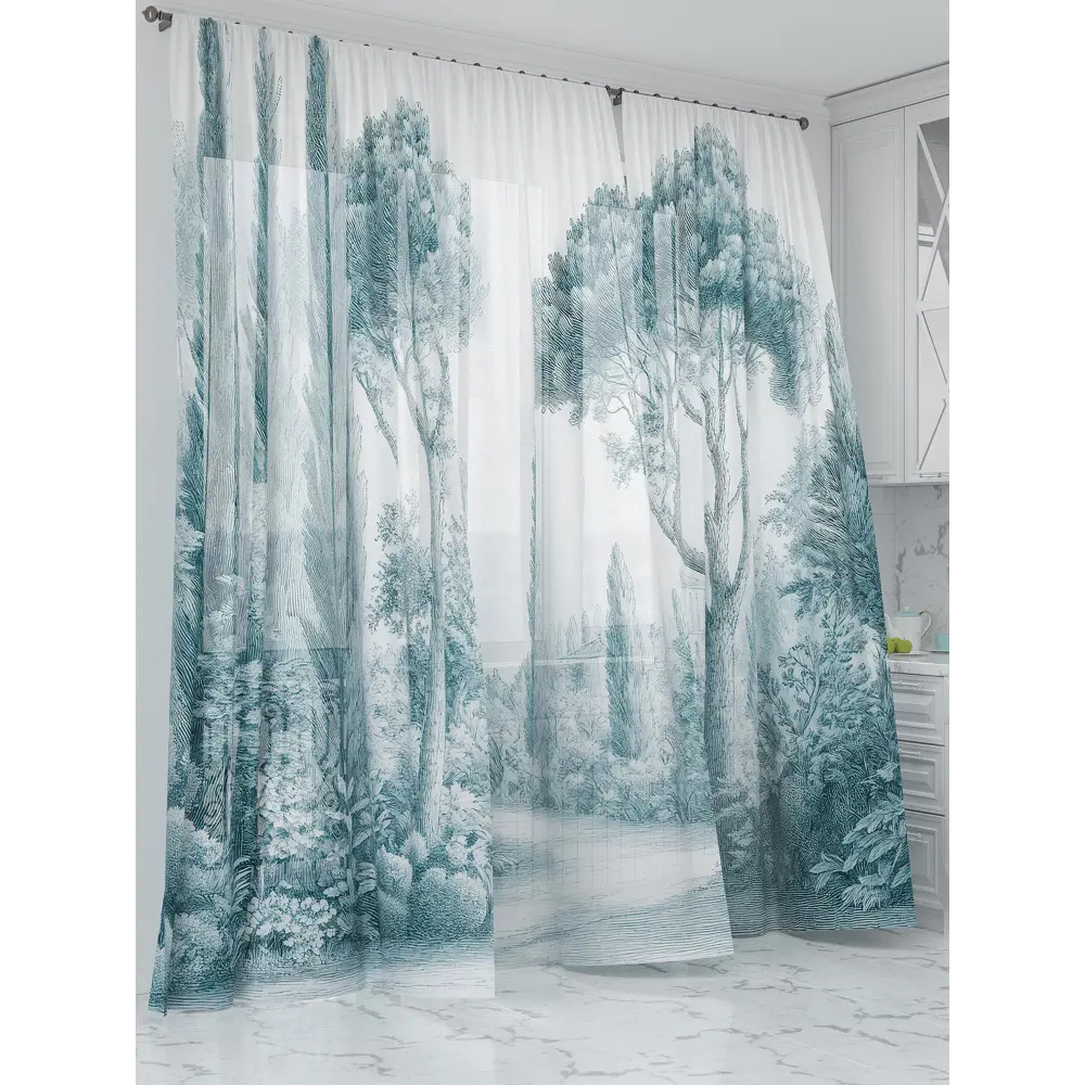 Фото 2 Тюль Comfy way Олион - 34 CW991034-250 на шторной ленте 250x450 см цвет синий Фото 2 Тюль Comfy way Олион - 34 CW991034-250 на шторной ленте 250x450 см цвет синий