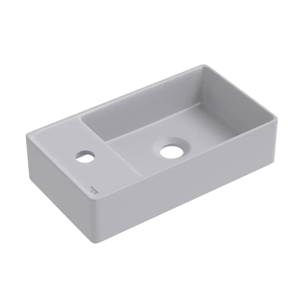 Фото 2 Раковина мини для ванной или туалета Wellsee WC Area 321809000 41 см цвет матовый серый Фото 2 Раковина мини для ванной или туалета Wellsee WC Area 321809000 41 см цвет матовый серый