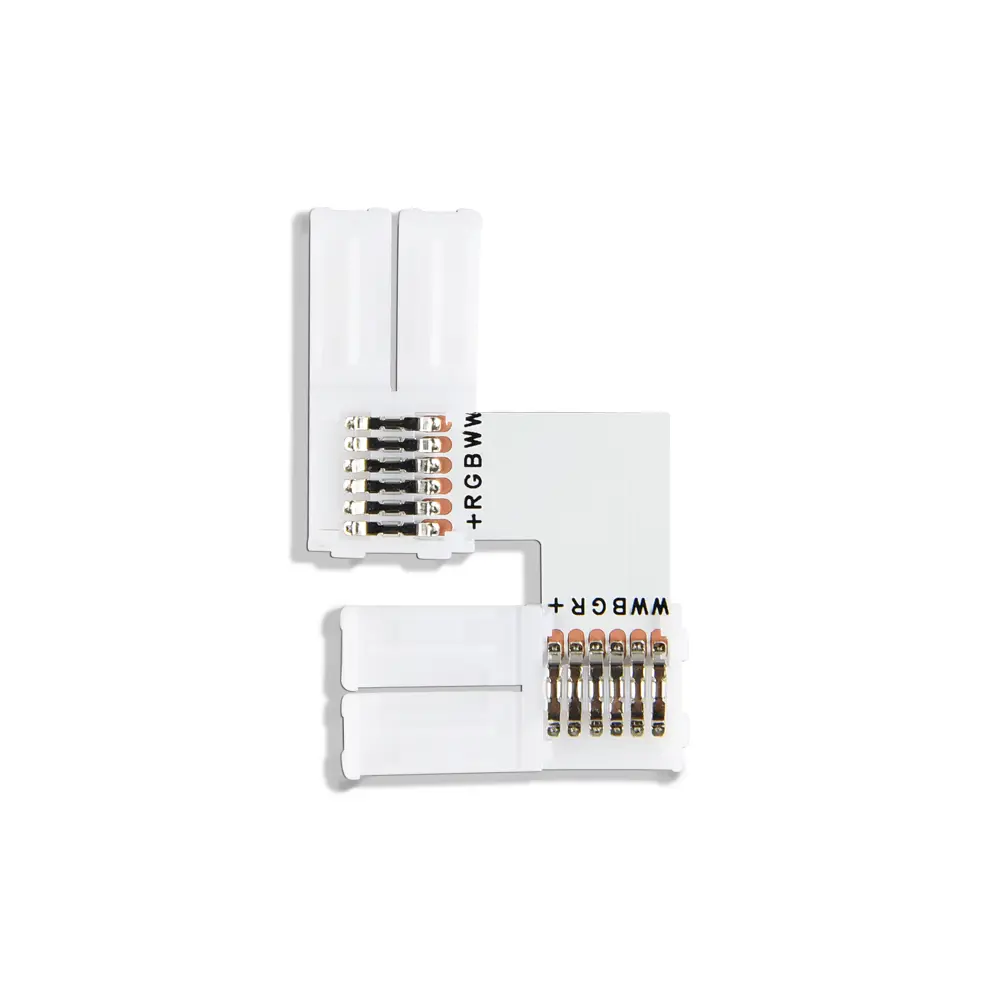 Фото 2 Соединитель угловой Ambrella Light L-образный для светодиодной ленты Ambrella Light 5050 12/24 В 6 фазный GS6801 10 шт Фото 2 Соединитель угловой Ambrella Light L-образный для светодиодной ленты Ambrella Light 5050 12/24 В 6 фазный GS6801 10 шт