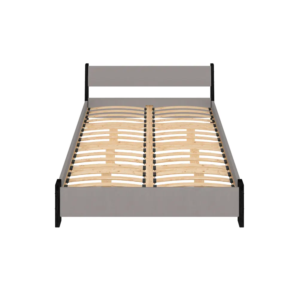 Фото 2 Кровать Solarius Мишка орто основание 130x80x210см дерево цвет светло-серый/антрацит