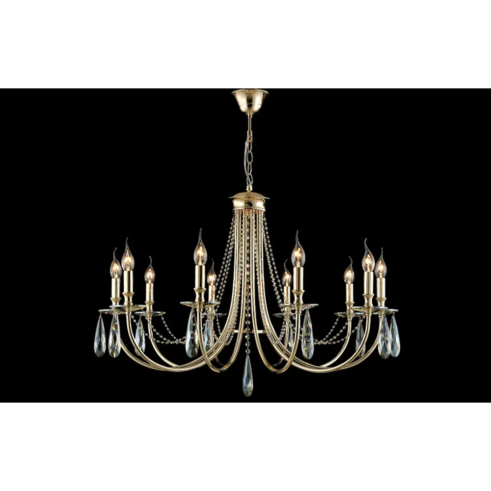 Фото 3 Люстра подвесная Crystal Lux 310_3340 10 ламп 20 м² цвет золото Фото 3 Люстра подвесная Crystal Lux 310_3340 10 ламп 20 м² цвет золото