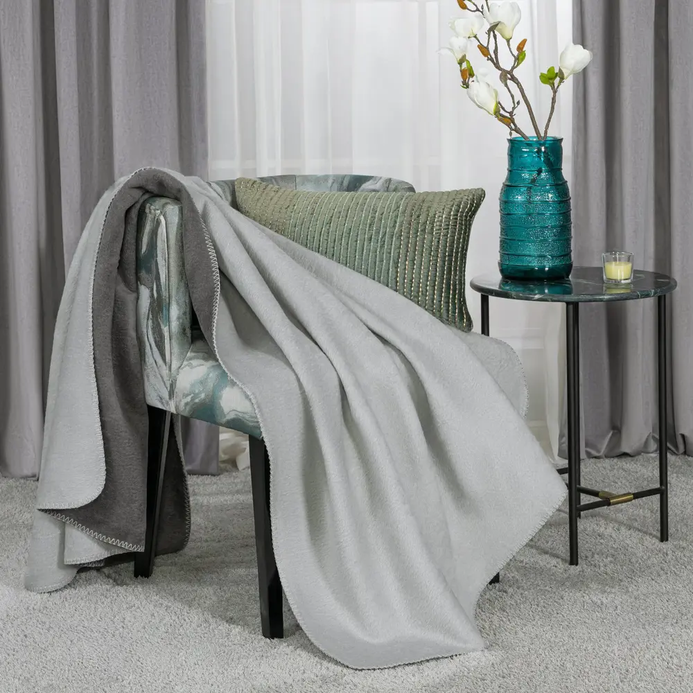 Фото 2 Плед Medsleep Альбек mdp905329, 180x130 см, твил, цвет серый Фото 2 Плед Medsleep Альбек mdp905329, 180x130 см, твил, цвет серый