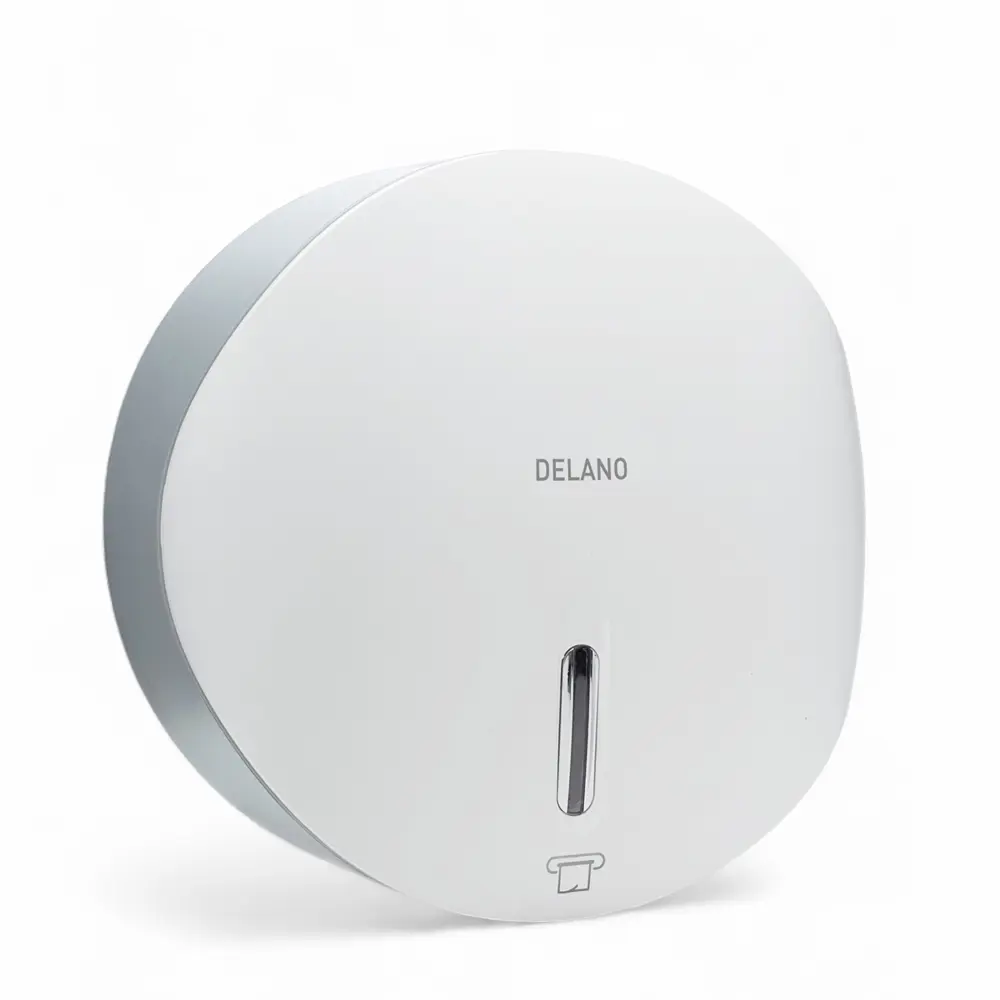 Фото Диспенсер для туалетной бумаги Delano MD-HSD-51019 с окошком цвет белый матовый Фото Диспенсер для туалетной бумаги Delano MD-HSD-51019 с окошком цвет белый матовый