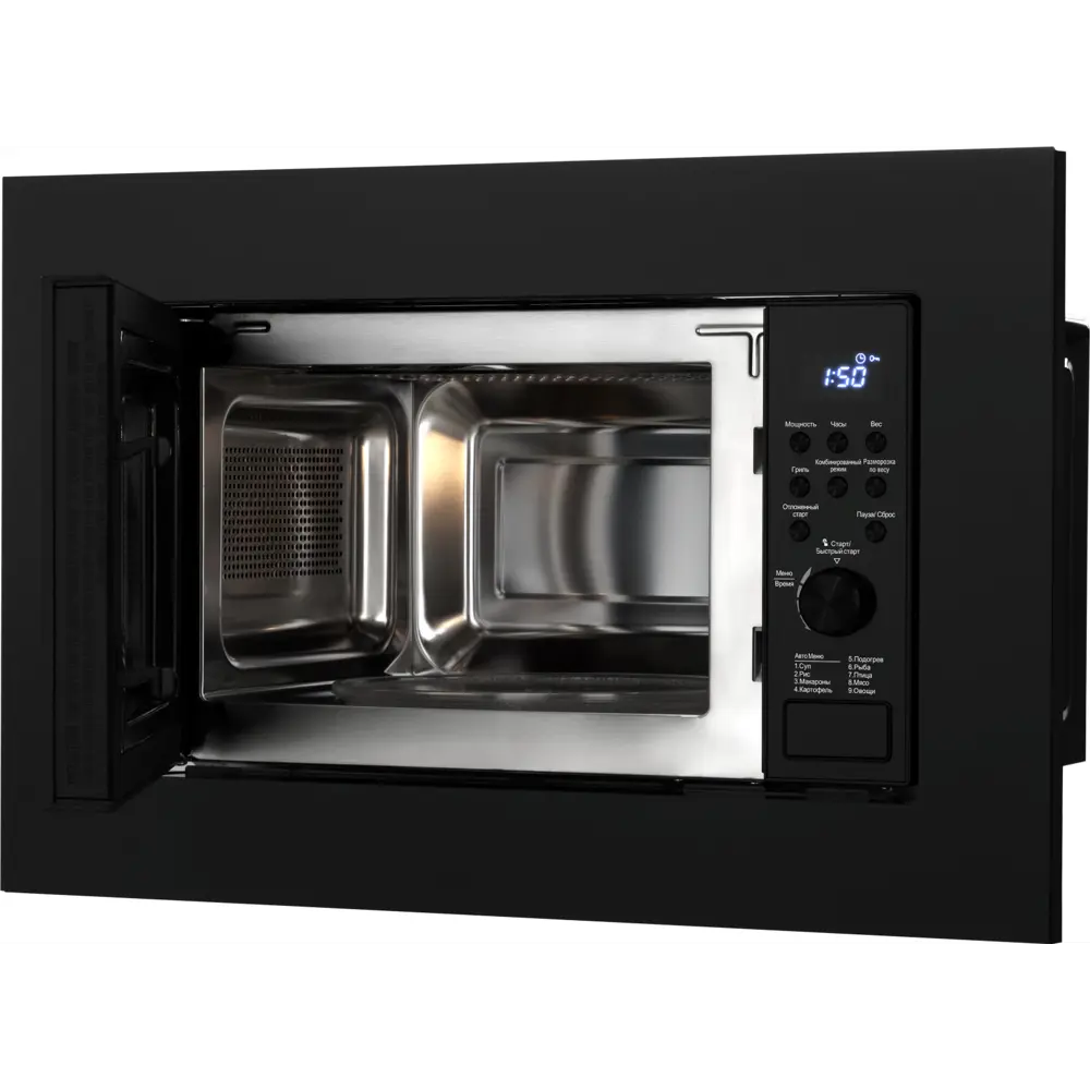 Фото 2 Встраиваемая микроволновая печь Weissgauff HMT-620 Grill 20 л 59.5x39x32.8 см цвет черный Фото 2 Встраиваемая микроволновая печь Weissgauff HMT-620 Grill 20 л 59.5x39x32.8 см цвет черный