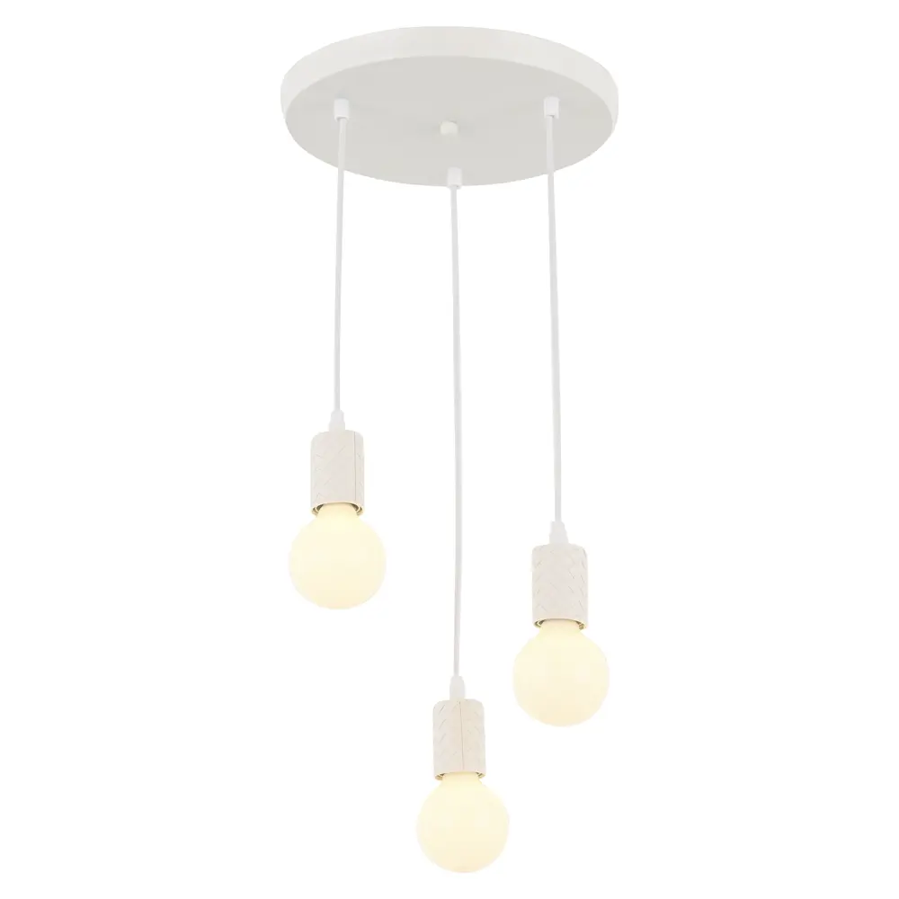 Фото 2 Светильник подвесной Arte Milano 414121.d300.e27-3_white 3 лампы 6 м² цвет белый Фото 2 Светильник подвесной Arte Milano 414121.d300.e27-3_white 3 лампы 6 м² цвет белый