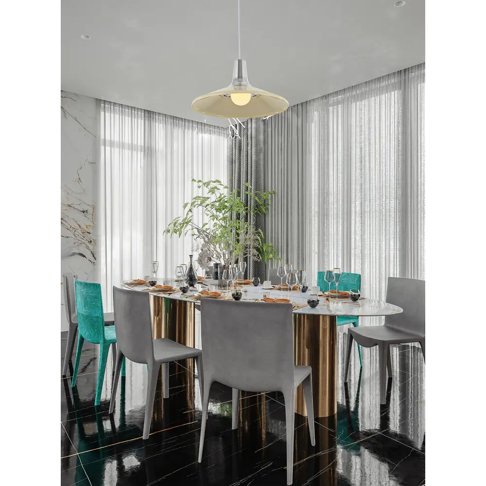 Фото 6 Светильник подвесной Arte Milano 411124.d380.e27-1_beige 1 лампа 2 м² цвет белый Фото 6 Светильник подвесной Arte Milano 411124.d380.e27-1_beige 1 лампа 2 м² цвет белый