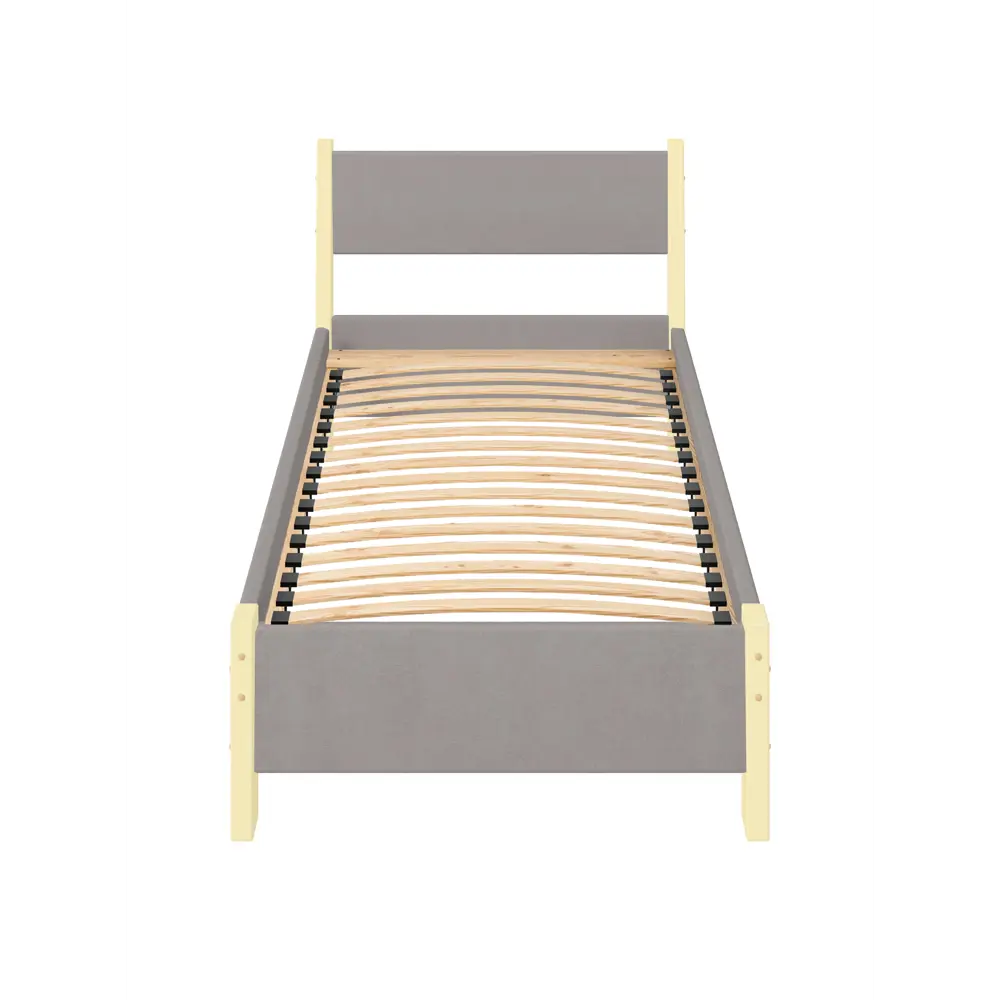 Фото 3 Кровать Solarius Мишка орто основание mkr-obiv-rs15-van80-190-orto 90 x 80 x 200 см дерево цвет светло-серый/ванильный Фото 3 Кровать Solarius Мишка орто основание mkr-obiv-rs15-van80-190-orto 90 x 80 x 200 см дерево цвет светло-серый/ванильный