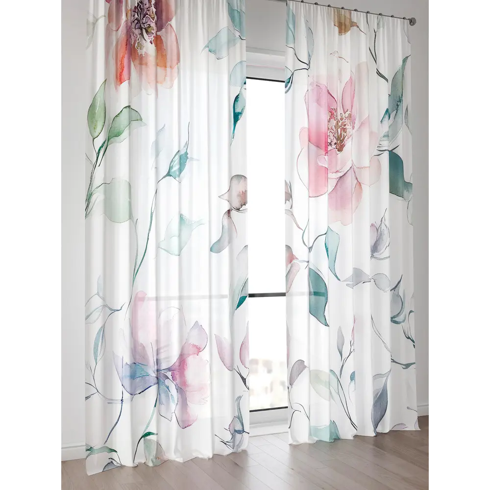 Фото 2 Тюль Comfy Way Алоуна - 121 CW580121-240 150x240 см на шторной ленте цвет белый 2 шт