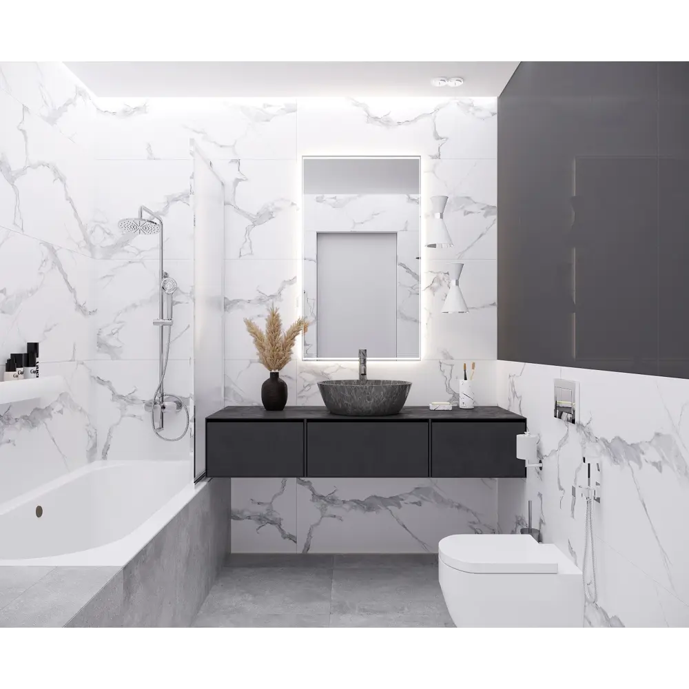 Фото Керамогранит Laparet Statuario Crownx9999275877 60x120см 1.44 м² цвет белый, цена за упаковку Фото Керамогранит Laparet Statuario Crownx9999275877 60x120см 1.44 м² цвет белый, цена за упаковку