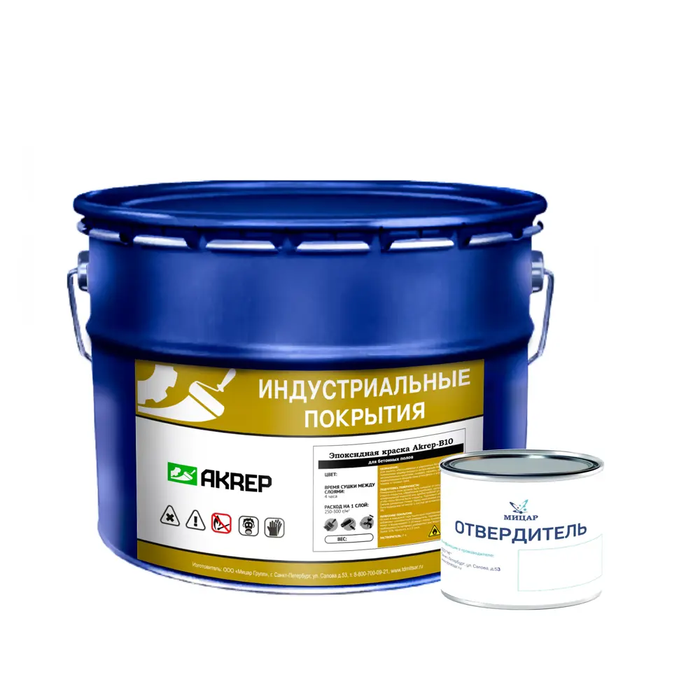 Фото 3 Краска для пола Akrep УТ000013067 цвет чёрный 10.2 л Фото 3 Краска для пола Akrep УТ000013067 цвет чёрный 10.2 л