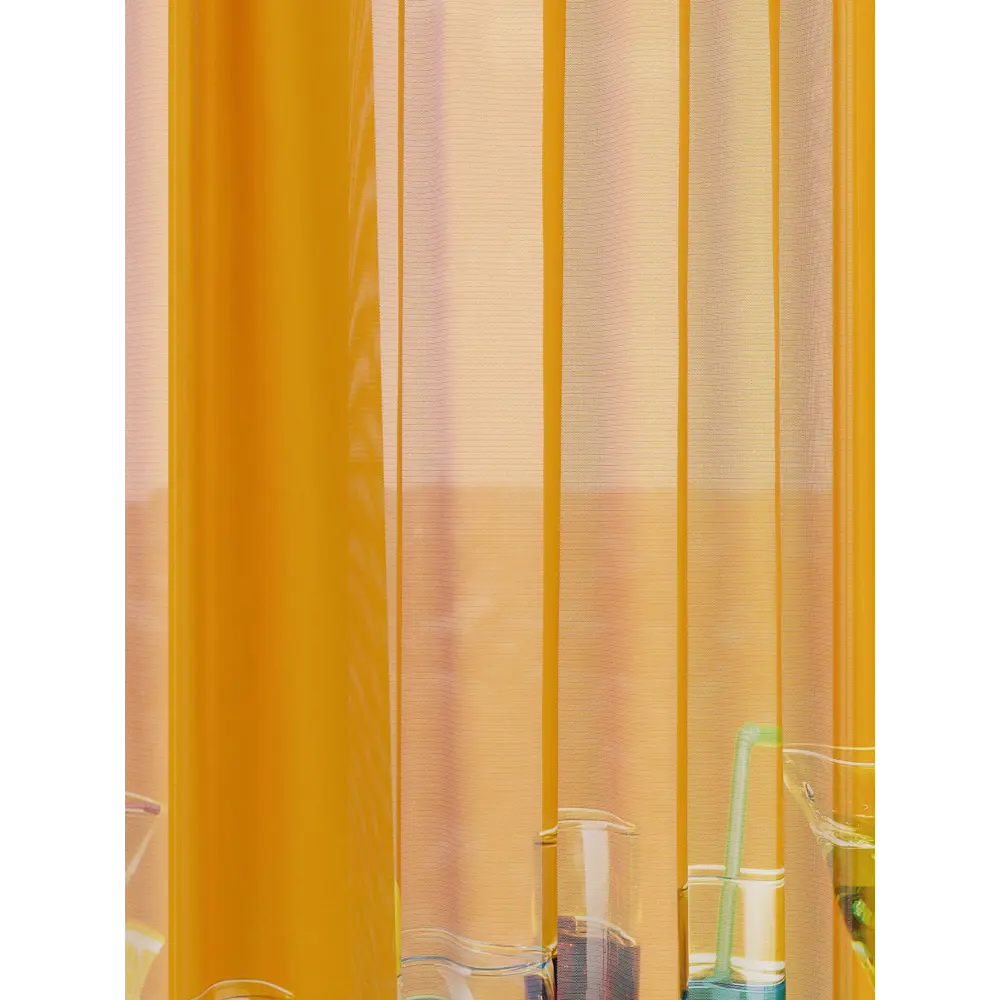 Фото 4 Тюль Comfy way Олион - 150 CW991150-250 на шторной ленте 250x450 см цвет желтый