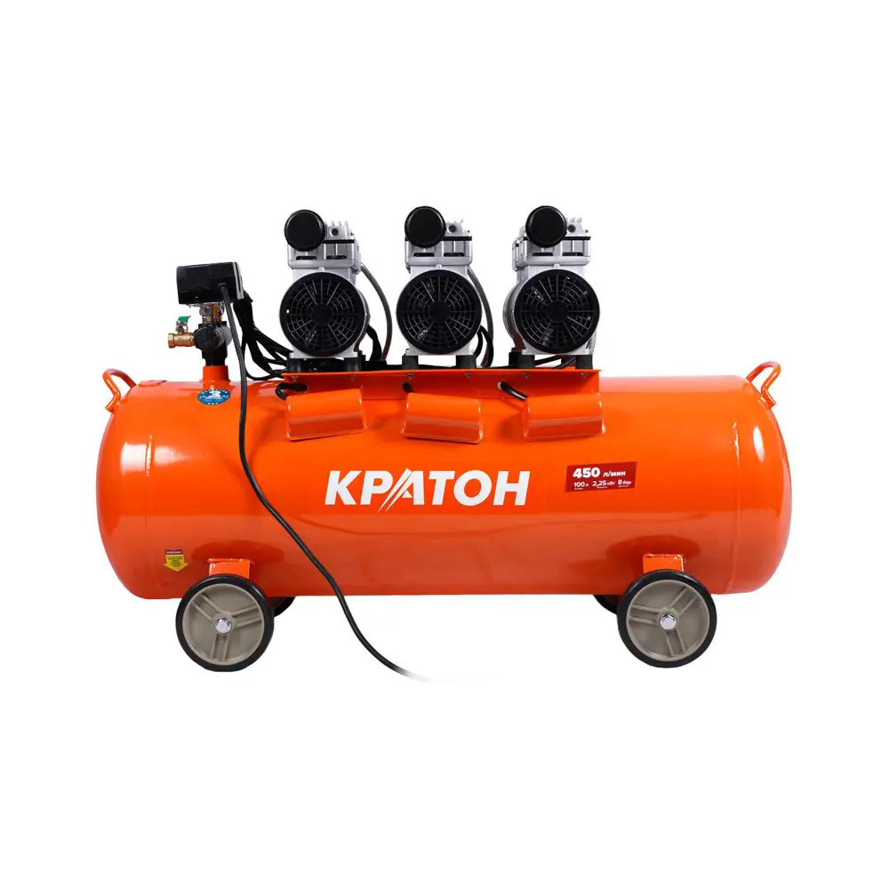 Фото 5 Компрессор поршневой Кратон AC-450-100-OFS, 100 л, 450 л/мин Фото 5 Компрессор поршневой Кратон AC-450-100-OFS, 100 л, 450 л/мин
