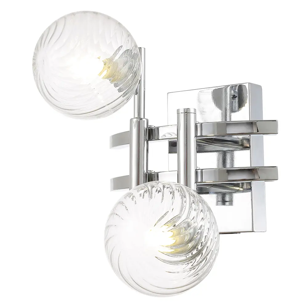 Фото Настенный светильник Crystal Lux Luxury ap2 chrome цвет хром/прозрачный Фото Настенный светильник Crystal Lux Luxury ap2 chrome цвет хром/прозрачный