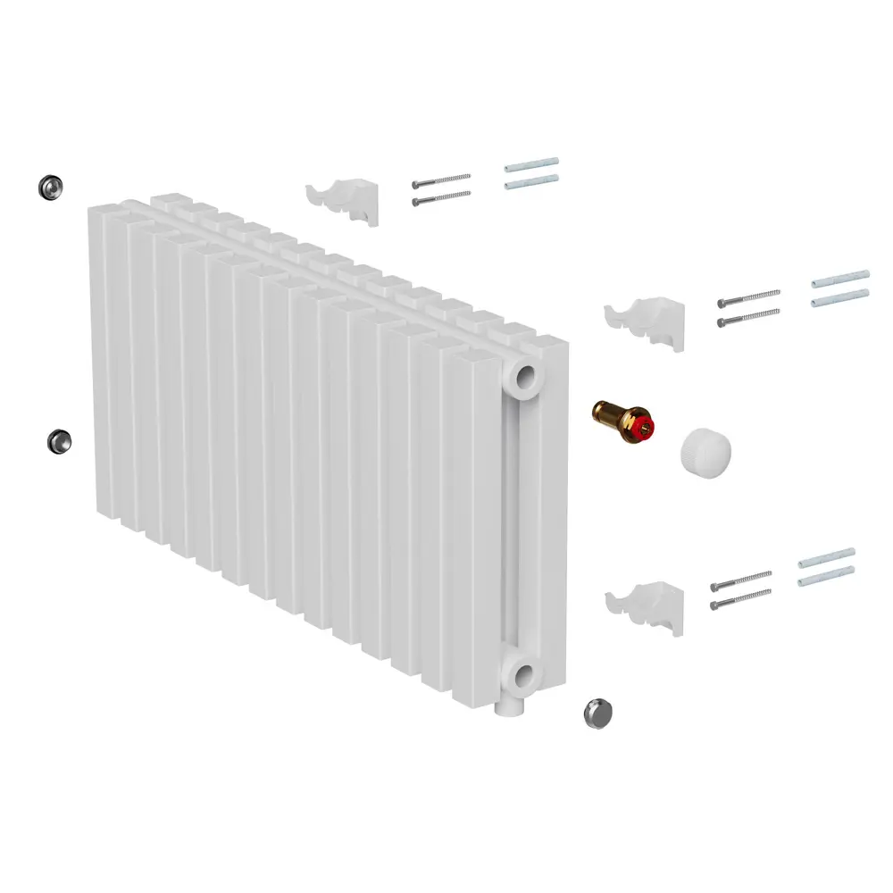 Фото 4 Радиатор трубчатый Royal Thermo Shift Q30 260/98 20 секций нижнее правое подключение сталь белый с кронштейном Фото 4 Радиатор трубчатый Royal Thermo Shift Q30 260/98 20 секций нижнее правое подключение сталь белый с кронштейном