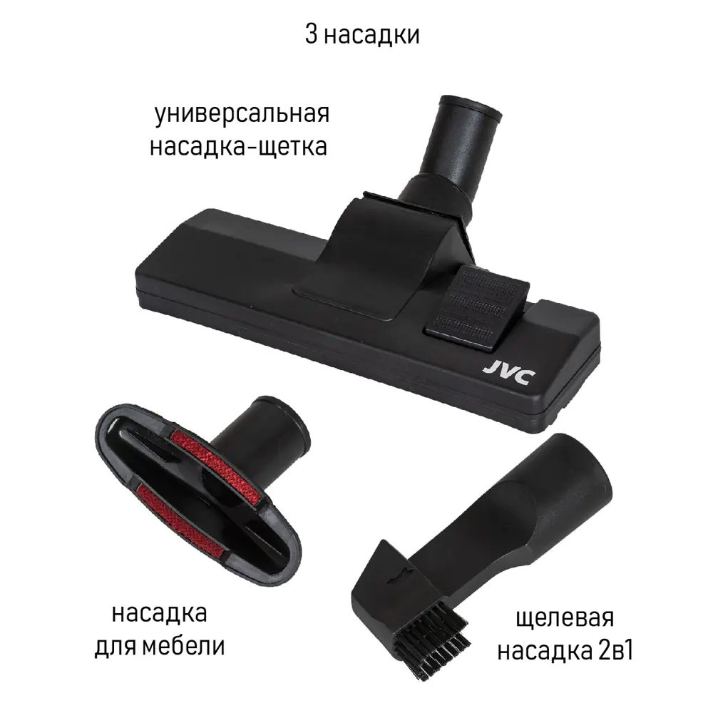 Фото 9 Пылесос с контейнером Jvc Jh-vc423 2400 Вт 3 л цвет синий серый