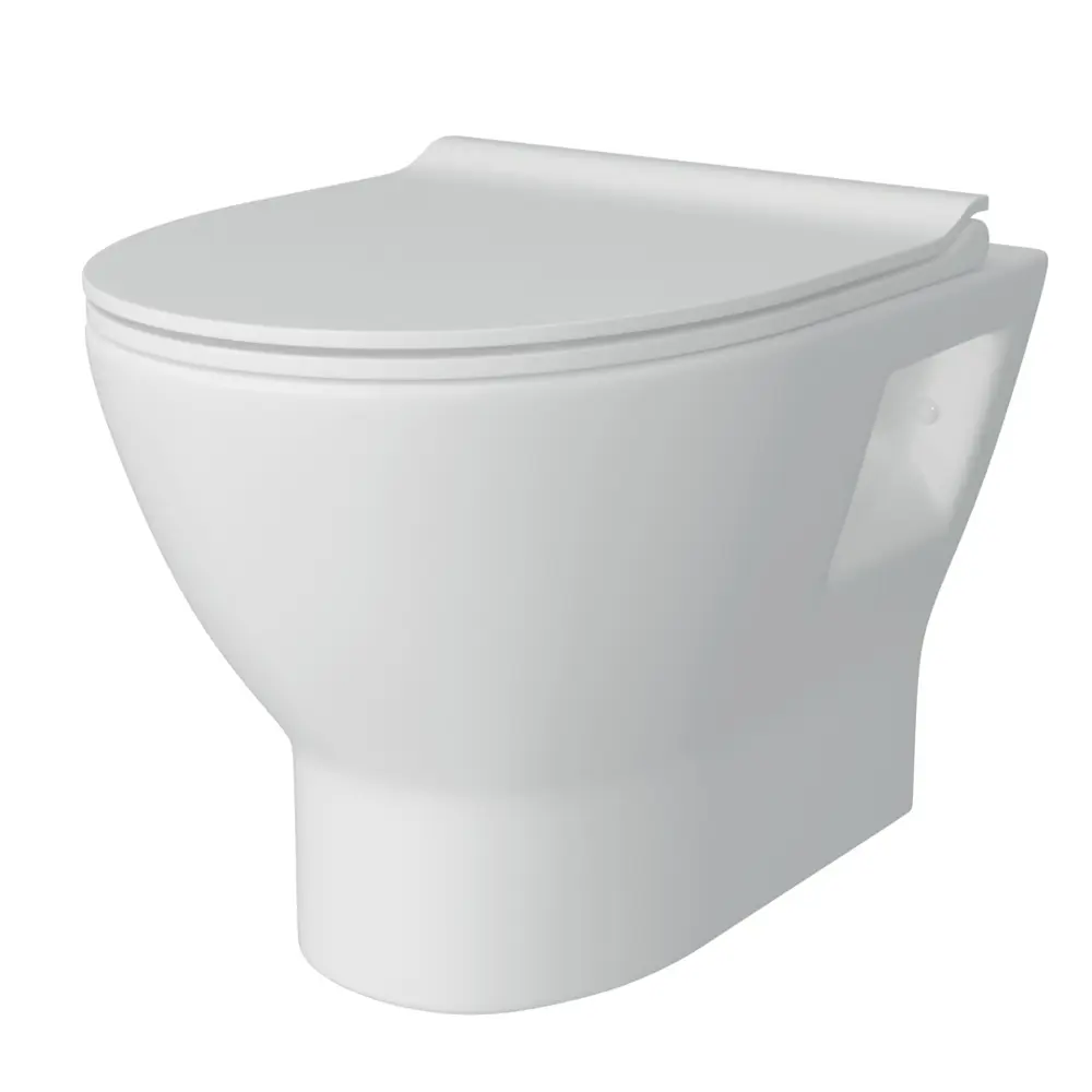 Фото 9 Инсталляция с унитазом комплект 5 в 1 Teymi F13379 унитаз подвесной безободковый Ritta кнопка черная/хром