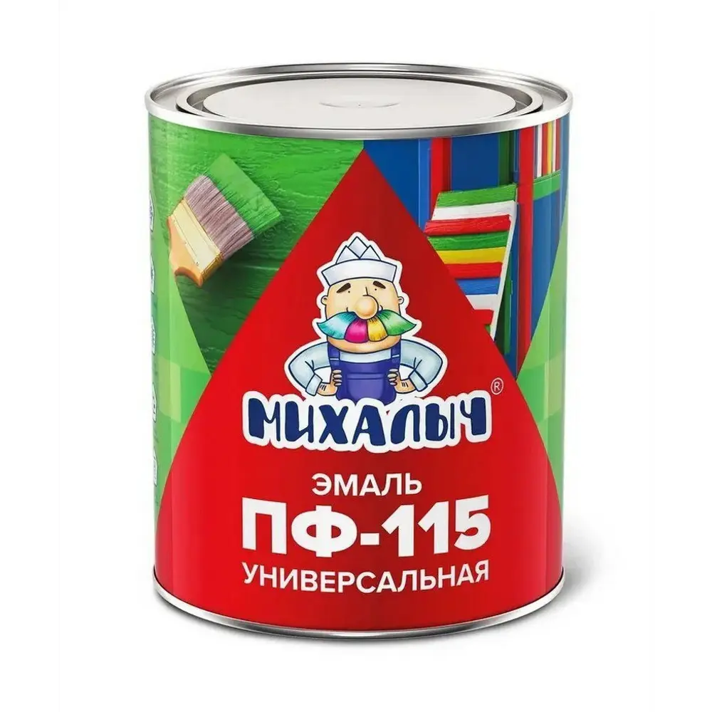 Фото Эмаль Михалыч ПФ-115 глянцевая вишнёвая 0.8 кг Фото Эмаль Михалыч ПФ-115 глянцевая вишнёвая 0.8 кг