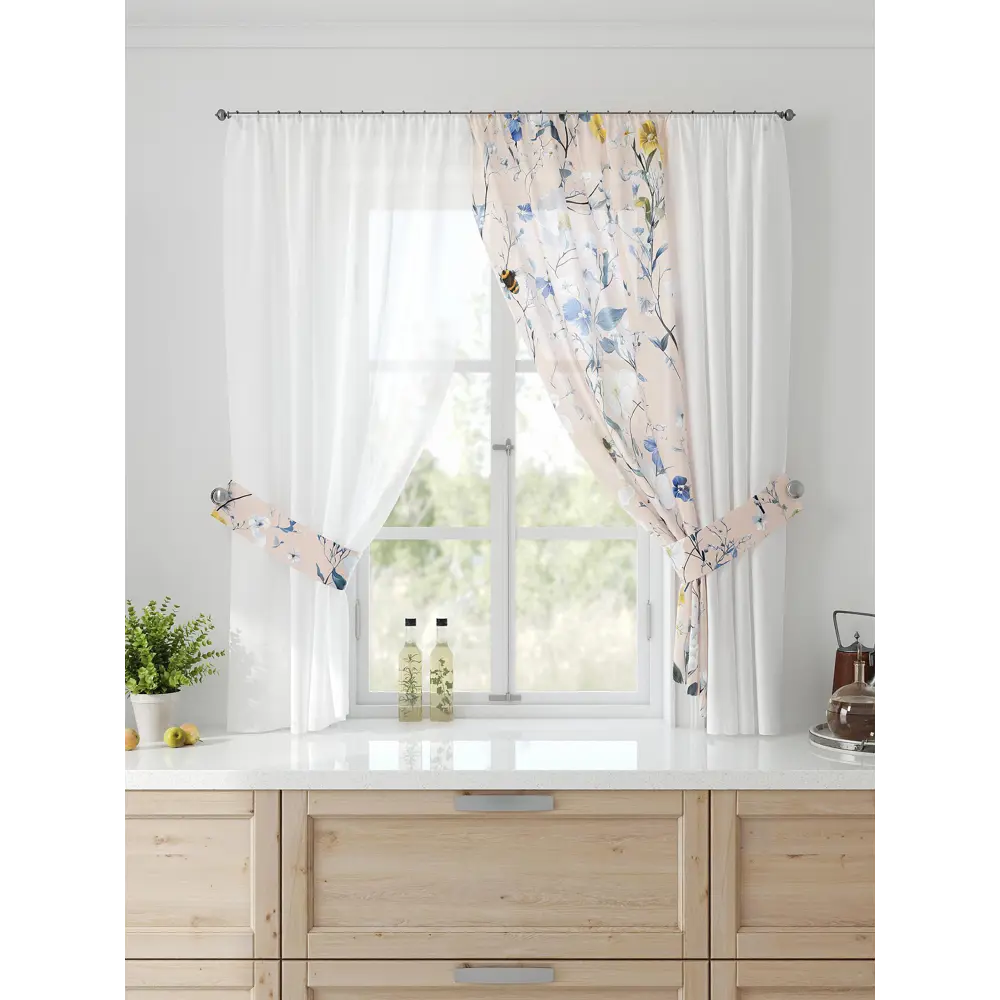 Фото Тюль Comfy way Лерис - 105 CW509105-150 на шторной ленте 150x300 см цвет белый