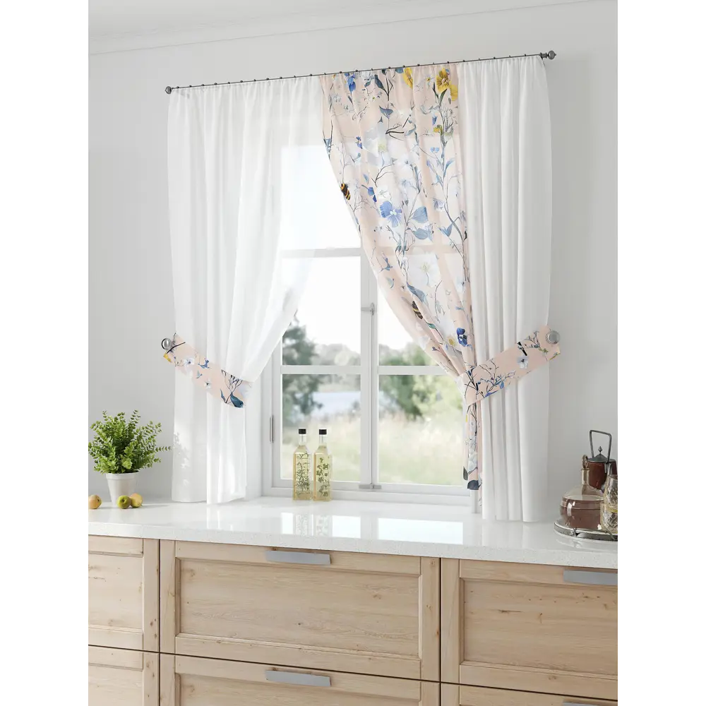 Фото 2 Тюль Comfy way Лерис - 105 CW509105-150 на шторной ленте 150x300 см цвет белый