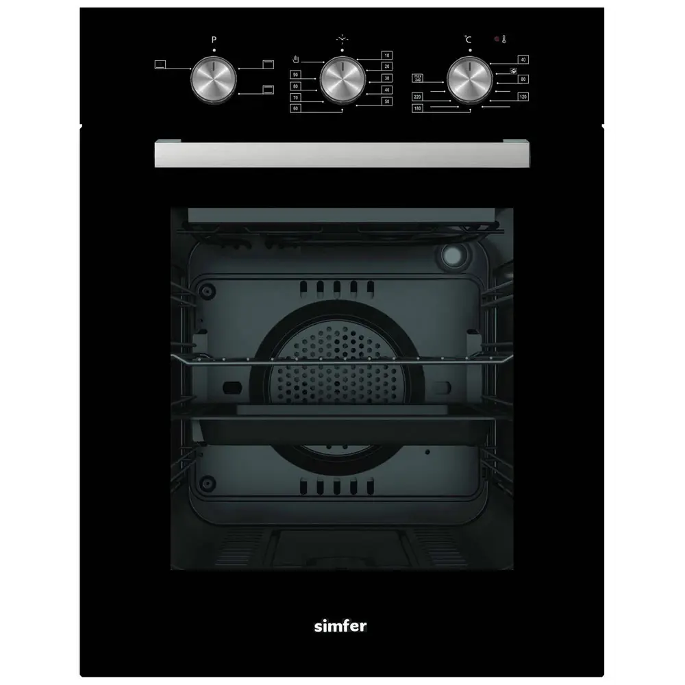 Фото Встраиваемый духовой шкаф Simfer B4Eb14006 45x59.50x61 см цвет черный Фото Встраиваемый духовой шкаф Simfer B4Eb14006 45x59.50x61 см цвет черный
