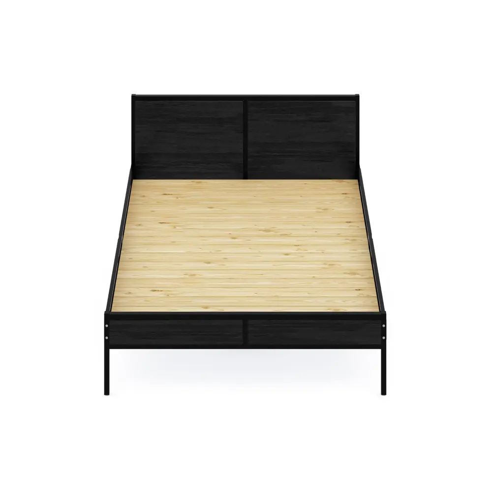 Фото 2 Кровать Solarius Kr120loft-ser-black-full 125 x 90 x 206 см сосна цвет серый