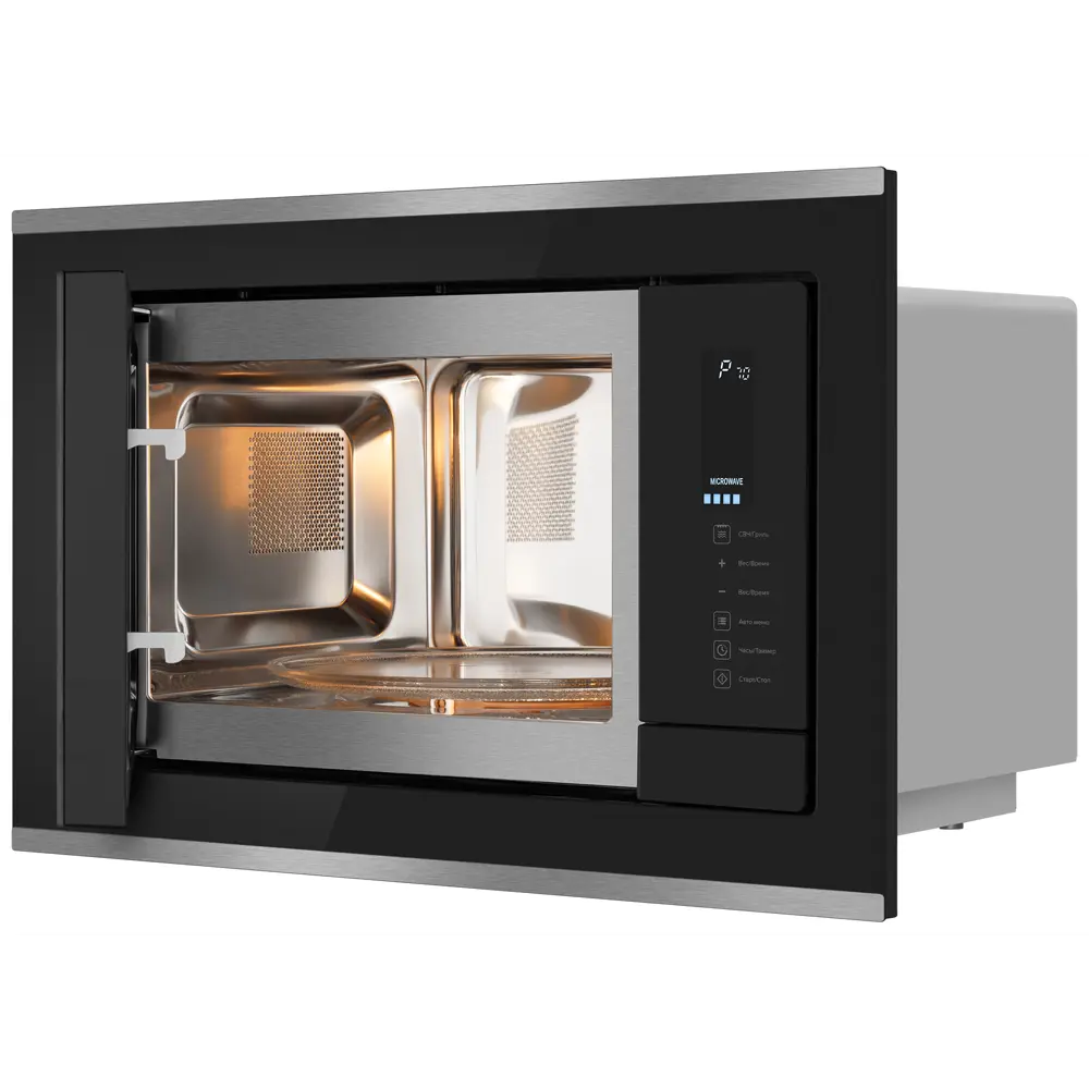 Фото 3 Встраиваемая микроволновая печь Weissgauff HMT-725 Touch Grill 433077 25 л 59.2x39x38.2 см цвет черный