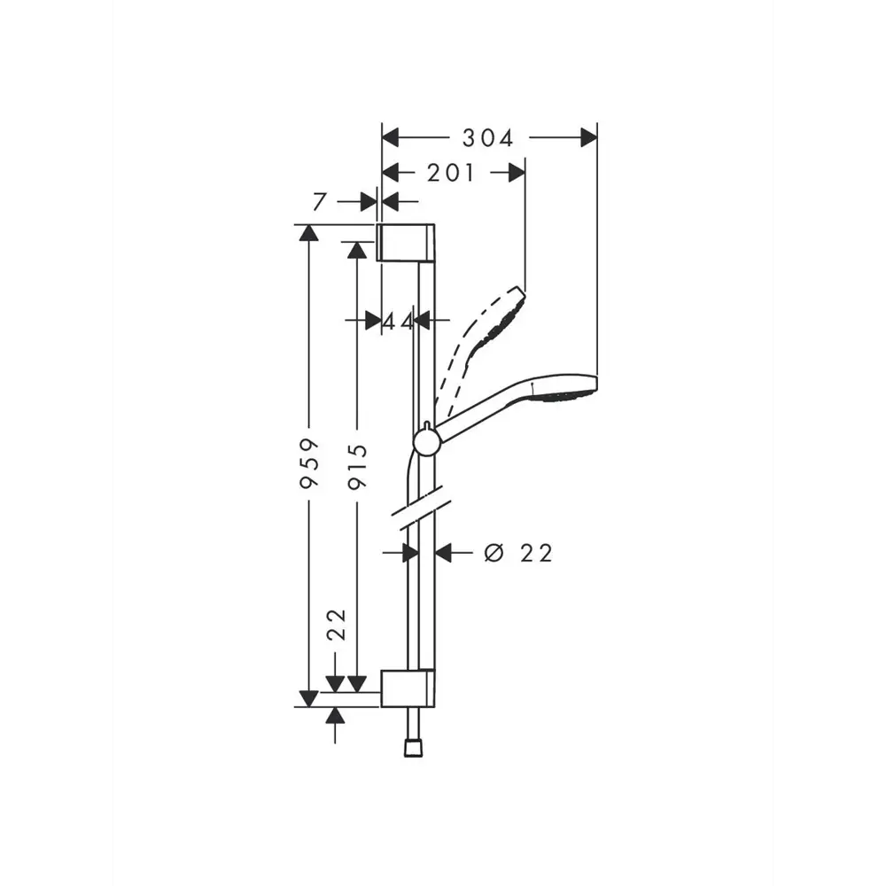 Фото Душевой гарнитур Hansgrohe Croma Select E 26592400 Фото Душевой гарнитур Hansgrohe Croma Select E 26592400