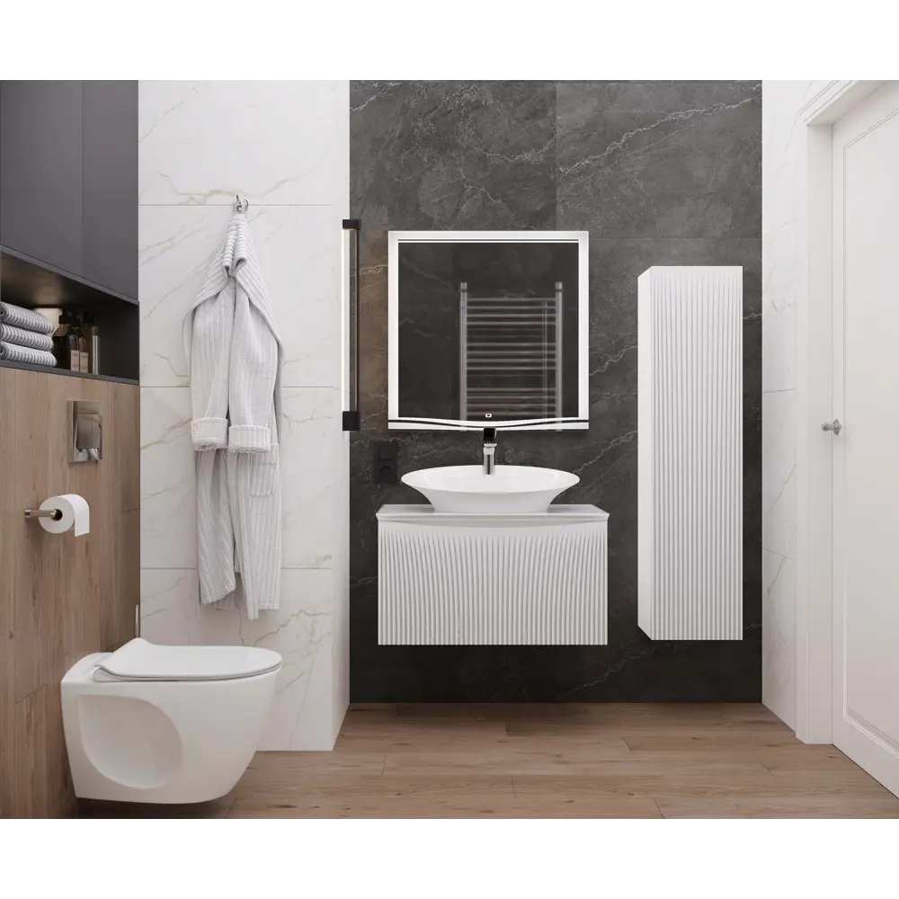 Фото 6 Раковина накладная Laparet Bianca 65.3см цвет белый Фото 6 Раковина накладная Laparet Bianca 65.3см цвет белый